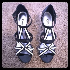 White House Black Market Braided Heels
